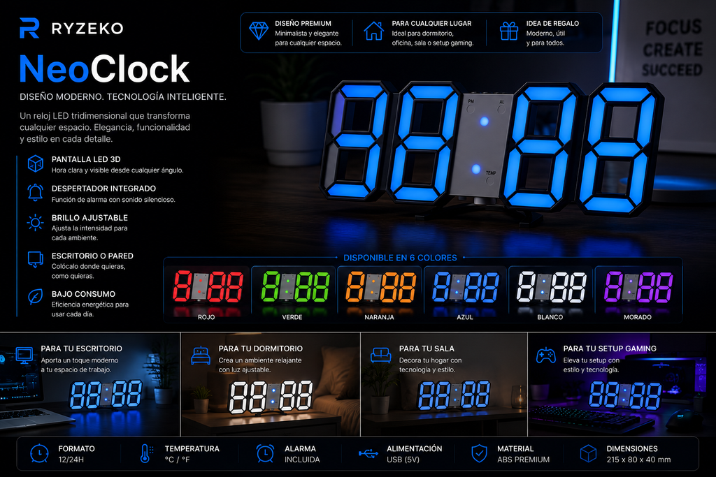 RYZEKO NeoClock